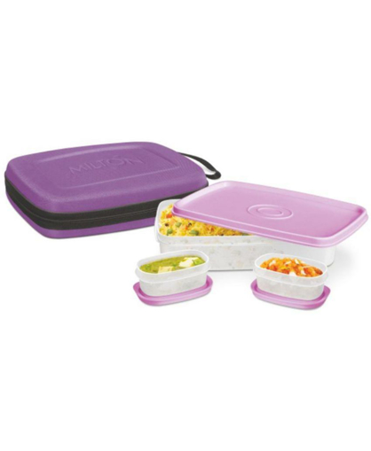 Milton Flat Lunch 3 Container Lunch Box की तस्वीर