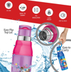  Milton Kool Steelight 600 Inner Steel Water Bottle for Kids, 520 ml, Purple