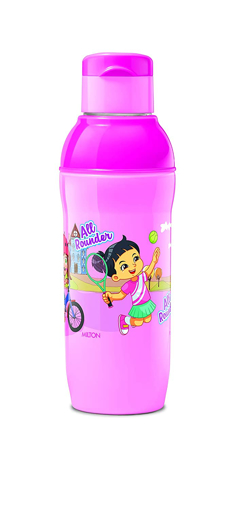 Milton Steel Slim 600 Insulated Inner Steel Hot or Cold Water Bottle for Kids, 520 ml, Pink