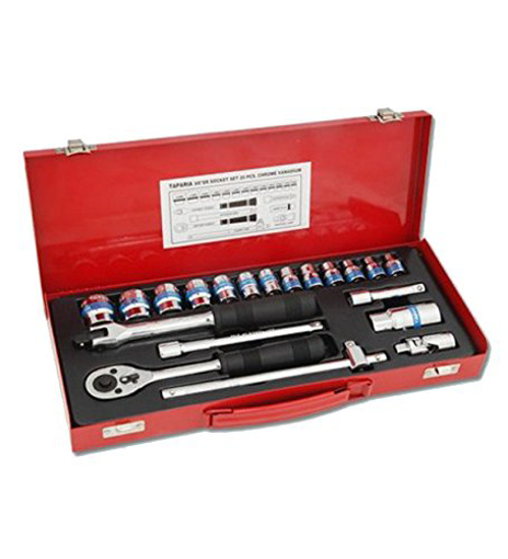 Taparia S3/8H Socket Set (14 Sockets & 6 Accessories)