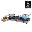 Usha Ebony Neo GS 3003 SS Thicker Strong Glass Top 3 Burner Gas Stove (Black)