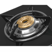 Usha Ebony Neo GS 3003 SS Thicker Strong Glass Top 3 Burner Gas Stove (Black)