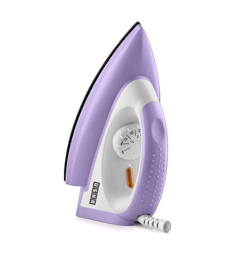 Usha Armor AR1100WB 1100 Watt Non Stick Soul plate Dry Iron with ISI Mark (Purple)