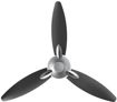 Usha Bloom Daffodil 1250 mm 3 Blade Ceiling Fan  (Sparkle Grey & Black, Pack of 1)