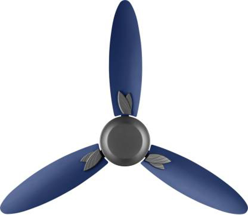 Usha Bloom Magnolia 1250 mm 3 Blade Ceiling Fan  (Blue,Grey, Pack of 1)