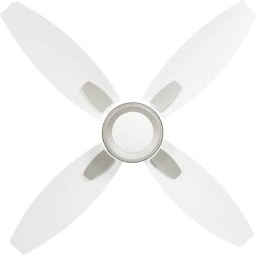 Usha BLOOM LILY 1300 mm 4 Blade Ceiling Fan (Sparkle White and Silver, Pack of 1)