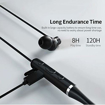 Lenovo HE05 PRO Wireless Bluetooth 5.0, Up to 9 Hours Playtime, in-Ear Neckband Earphones with Mic-Black