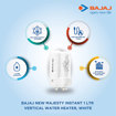 Bajaj New Majesty Instant 1 Litre  3 KW Verical Water Heater White की तस्वीर