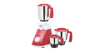 Bajaj Ruby 500-Watt Mixer Grinder with 3 Jars (White/Red) की तस्वीर