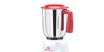 Bajaj Ruby 500-Watt Mixer Grinder with 3 Jars (White/Red) की तस्वीर