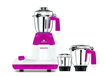 Bajaj Hexagrind 600-Watt Mixer Grinder with 3 Jars (White and Pink) की तस्वीर