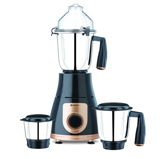 Bajaj GX-3701 750W Mixer Grinder with Nutri-Pro Feature, 3 Jars, Black की तस्वीर