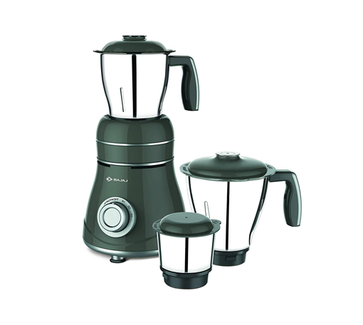 Picture of Bajaj Stormix 750W Mixer Grinder with 3 Jars, Grey and Silver