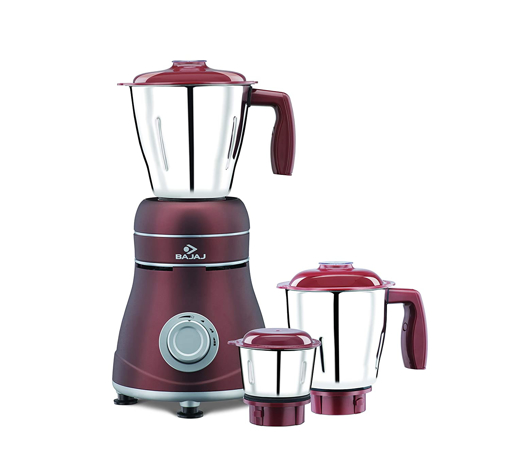 Bajaj Ivora 800W Mixer Grinder with Anti-Bacterial Coating and Nutri-Pro Feature, 3 Jars, Crimson Red की तस्वीर