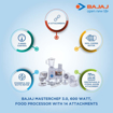 Picture of Bajaj Master Chef 3.0 Food Processor 600W Food Processor, White