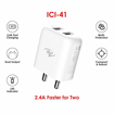 ITEL ICI 41 5 A Multiport Mobile Charger with Detachable Cable White