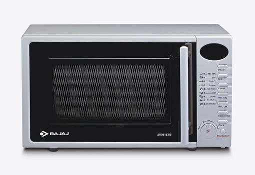 Bajaj 20 Litres Grill Microwave Oven with Jog Dial 2005 ETB White