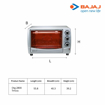 Bajaj Majesty 2800 TMCSS 28 Litre Oven Toaster Grill Silver