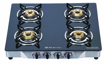 Bajaj CGX4  4 Burner Stainless Steel Glass ISI Certified Gas Stove Black