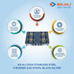 Bajaj CGX4  4 Burner Stainless Steel Glass ISI Certified Gas Stove Black