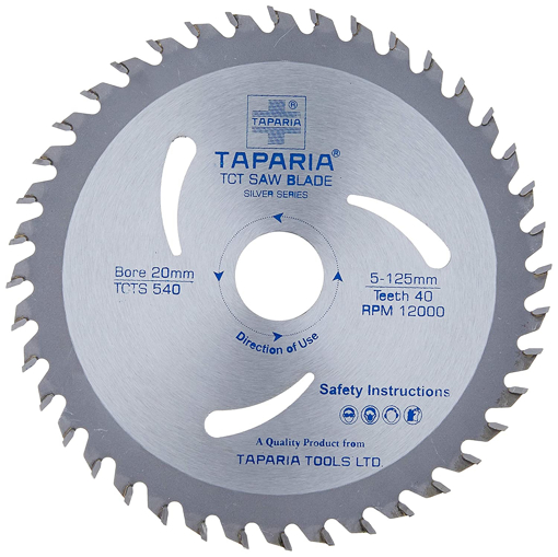 Picture of Taparia TCTS 540 Steel 125mm TCT Wood Cutting Blade Silver