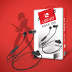 Picture of Leevo Rock On Wireless Collar Clip Neckband Earphones with a Hands Free mic Chrome Black