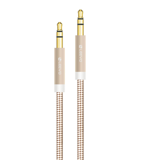 Leevo 130 AUX Cable Braided Cable with metal spring की तस्वीर