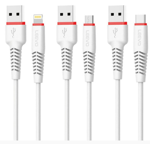Picture of Leevo 150M 2M MICRO TO USB 2A  2M FAST CHARGE SYNC CABLE