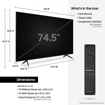 SAMSUNG 75inch Class QLED Q70T Series 4K UHD Dual LED Quantum HDR Smart TV with Alexa Built in QN75Q70TAFXZA 2020 Model की तस्वीर