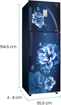 Picture of SAMSUNG 253 L Frost Free Double Door 3 Star Convertible Refrigerator  Camellia Blue RT28T3953CU HL