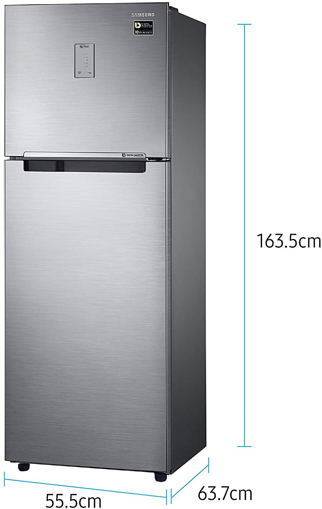 Picture of Samsung 275 L 4 Star Inverter Frost Free Double Door Refrigerator RT30T3454S8 HL Silver