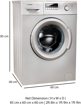 Picture of BOSCH 6 kg Fully Automatic Front Load with In built Heater Silver  WAB20267IN