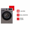 Picture of TOSHIBA 7.5 kg COLOR ALIVE Drum Clean Technology 15 Minute Quick Wash Fully Automatic Front Load with In built Heater Silver TW BJ85S2 IND