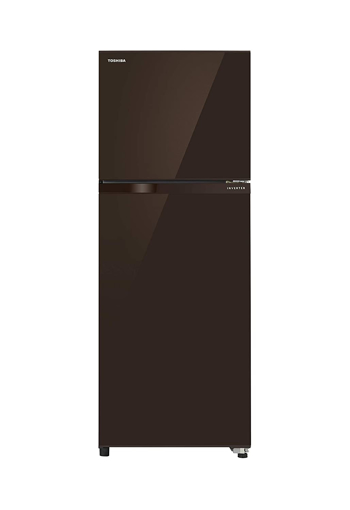 TOSHIBA 325 L Frost Free Double Door 2 Star Refrigerator  Brown Glass GR AG36IN XB की तस्वीर