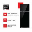 Picture of TOSHIBA 445 L Frost Free Double Door 2 Star Refrigerator Black Glass GR AG46IN XK