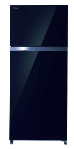 TOSHIBA 541 L Frost Free Double Door 2 Star Refrigerator Black Glass GR AG55IN XK की तस्वीर
