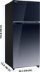 Picture of TOSHIBA 541 L Frost Free Double Door 2 Star Refrigerator  Gradation Blue Glass GR AG55IN GG