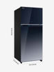 Picture of TOSHIBA 661 L Frost Free Double Door 2 Star Refrigerator  Gradation Blue Glass GR AG66INA GG