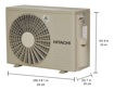 Picture of Hitachi 1.5 Ton 3 Star Inverter Split AC Copper RSD317HCEA White