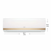 Picture of Hitachi 1.8 Ton 3 Star Split AC White Gold  RMO322HCDO Copper Condenser