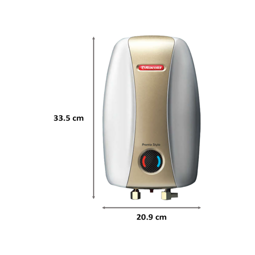 Racold Pronto Stylo 3 Litres Instant Water Geyser 4500 Watts White की तस्वीर