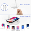 LED Desk Lamp with Wireless Charger Rechargeable Eye Caring Table Lamps की तस्वीर