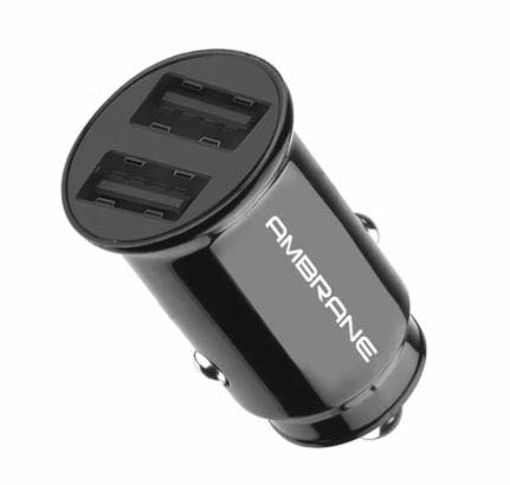 Ambrane 2.4 Amp Turbo Car Charger  Black  With USB Cable की तस्वीर