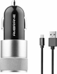 Picture of Ambrane 2.4 Amp Turbo Car Charger  Silver Black With USB Cable