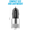 Picture of Ambrane 2.4 Amp Turbo Car Charger  Silver Black With USB Cable