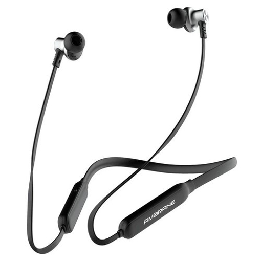 Picture of Ambrane ANB 83 Collar Neckband Earphone with Magnetic Earbuds Bluetooth Headset  Black In the Ear