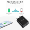 Picture of Ambrane AWC 74 15.5 W 3.1 A Multiport Mobile Charger with Detachable Cable  Black