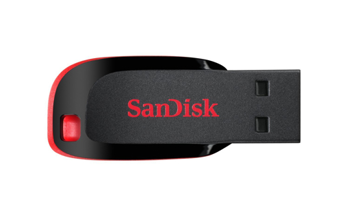 Picture of SanDisk Cruzer Blade USB 2.0 32 GB Flash Pen Drive  Black Red