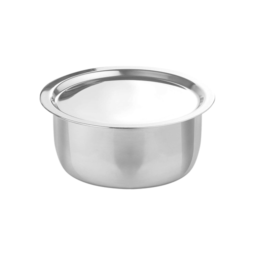 Picture of MILTON Pro Cook Triply Stainless Steel Tope With Lid Tope with Lid 2.28 L capacity 18 cm diameter Stainless Steel Induction Bottom