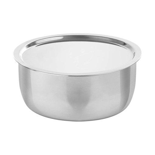 Picture of MILTON Pro Cook Triply Stainless Steel Tope With Lid Tope with Lid 4.3 L capacity 22 cm diameter Stainless Steel Induction Bottom